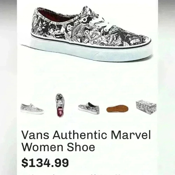 🔥RARE🔥Vans Authentic Marvel Shoe size women’s 7.5 - Picture 13 of 14